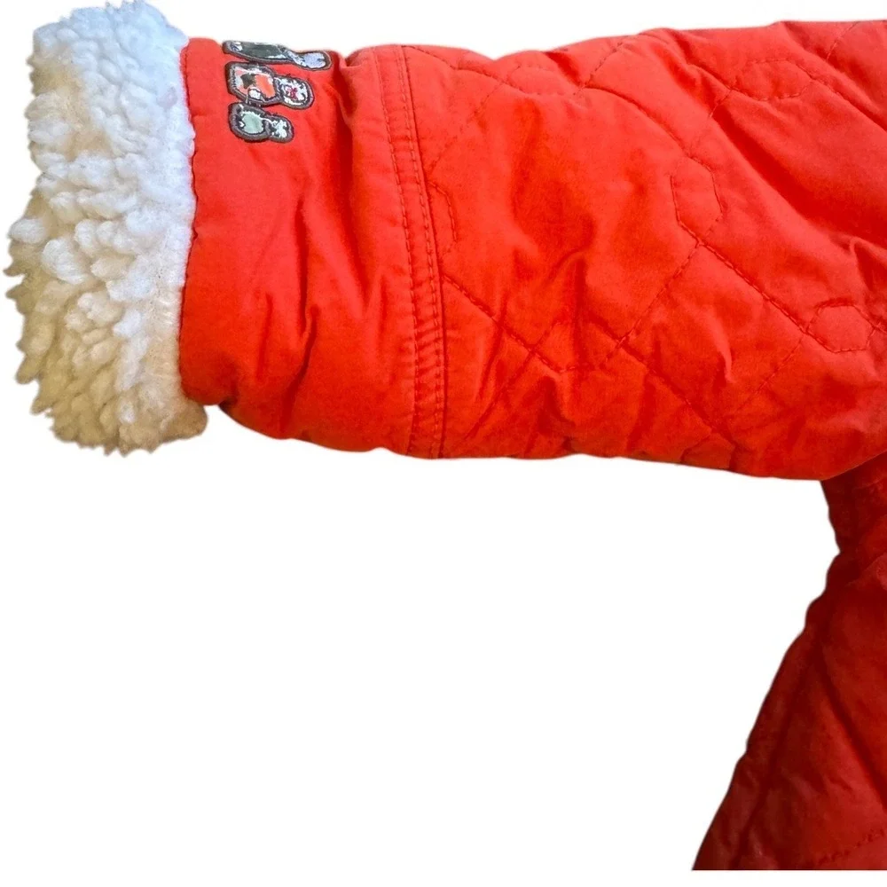 Minemotion‎ Kids Red Quilted Sherpa Lined Snowsuit Pram Suit 12 18 Months